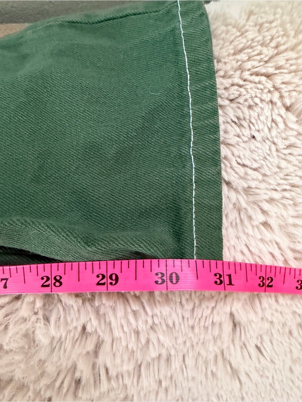 NWOT Cotton On Bohemian Deep Green Straight Wide Leg Loose Fit Casual Fall Jeans - Picture 7 of 7